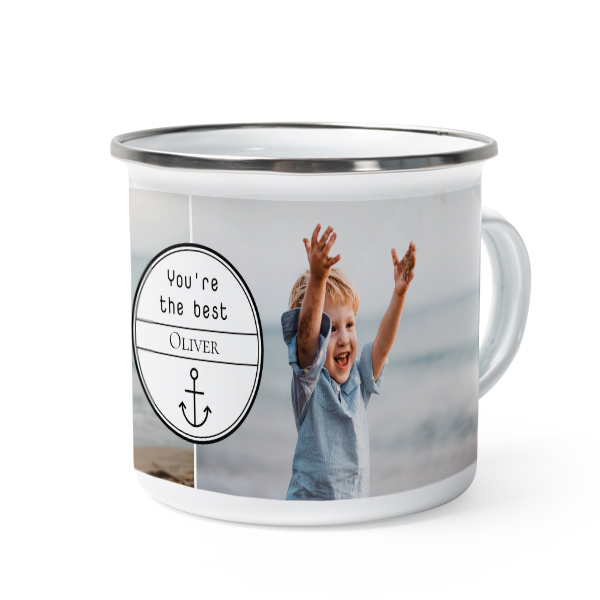 Enamel Mug Grey Metal Enamel Mug Grey Metal