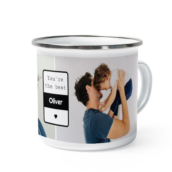 Enamel Mug Grey Metal