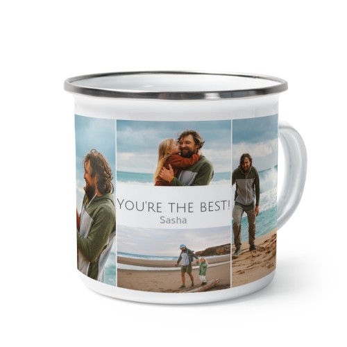 Emaille Tasse Weiss-metallic Emaille Tasse Weiss-metallic
