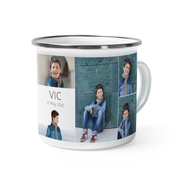 Enamel Mug Grey Metal Enamel Mug Grey Metal