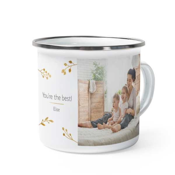 Enamel Mug Grey Metal