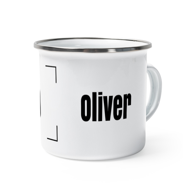 Enamel Mug Grey Metal