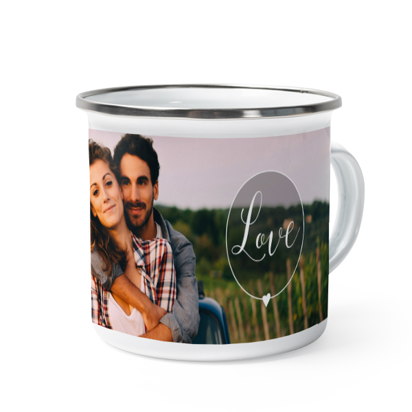 Enamel Mug Grey Metal