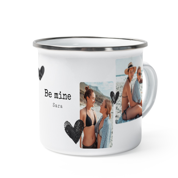 Mug émaillé bord alu