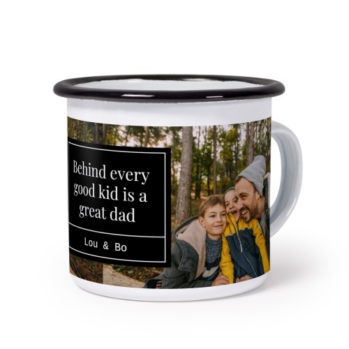 Emaille Tasse Weiss-schwarz Emaille Tasse Weiss-schwarz
