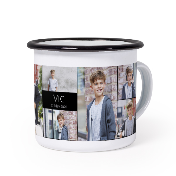 Mug émaillé bord noir Mug émaillé bord noir