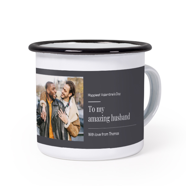 Mug émaillé bord noir Mug émaillé bord noir