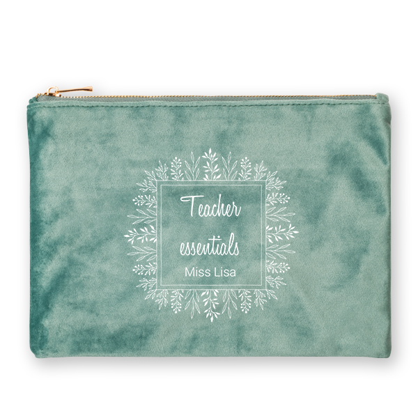 Grande trousse en velours verte