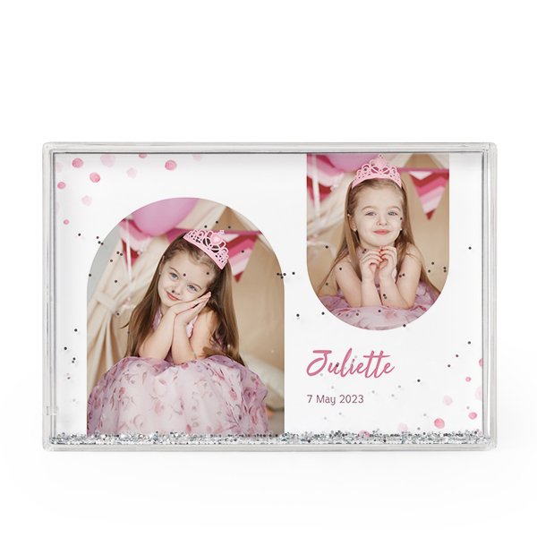 Fotoram med silverglitter Fotoram med silverglitter