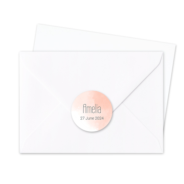 Envelop stickers Rond - Set van 24