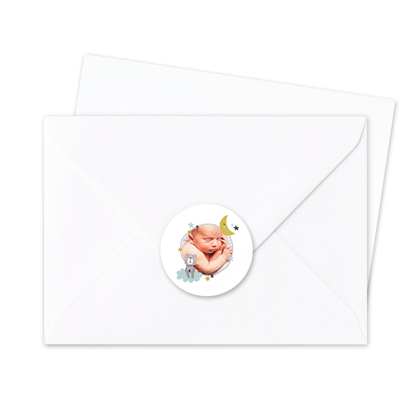 Autocollants pour enveloppes Rondes (lot de 24)