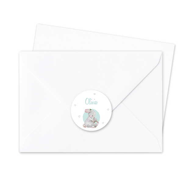 Envelop stickers Rond - Set van 24