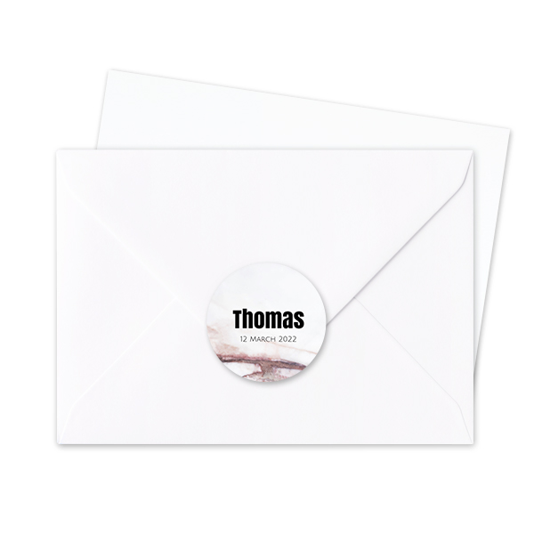 Envelop stickers Rond - Set van 24