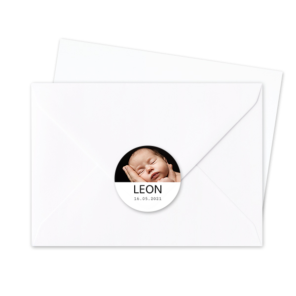 Envelop stickers Rond - Set van 24 Envelop stickers Rond - Set van 24