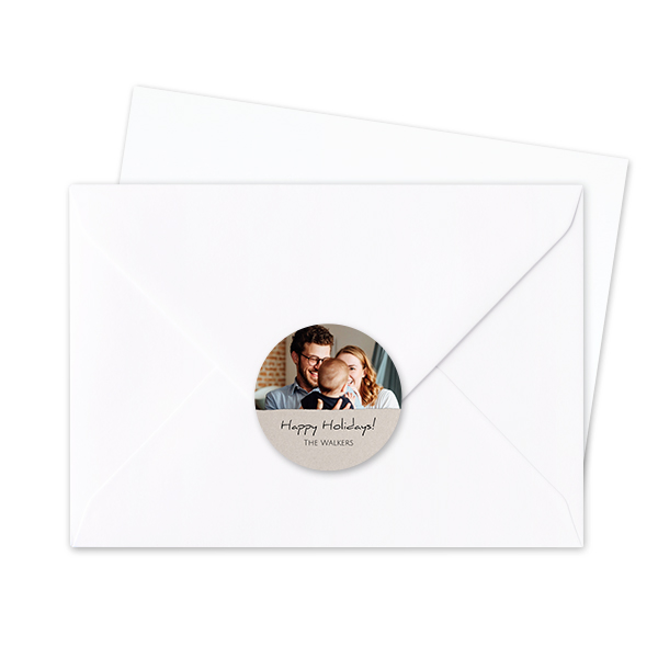 Briefumschlag Sticker Rund - 24 Stk.