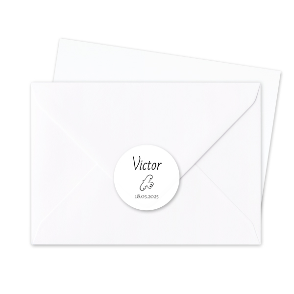 Envelop stickers Rond - Set van 24