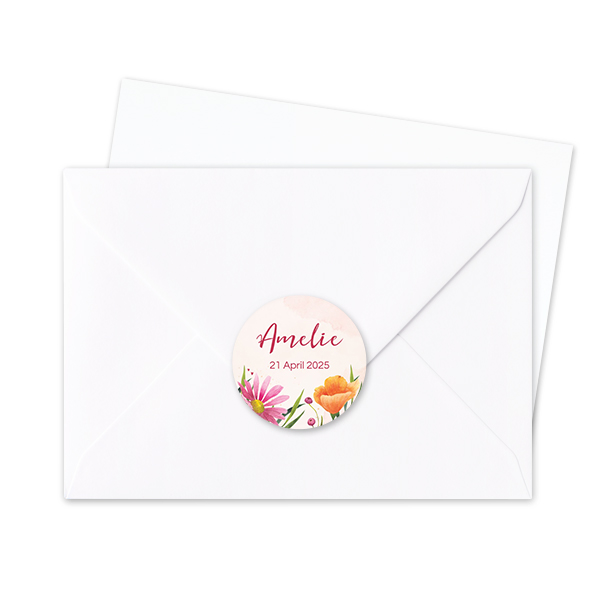 Envelop stickers Rond - Set van 24 Envelop stickers Rond - Set van 24