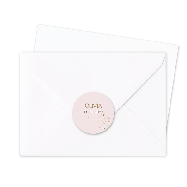 Envelop stickers Rond - Set van 24 Envelop stickers Rond - Set van 24