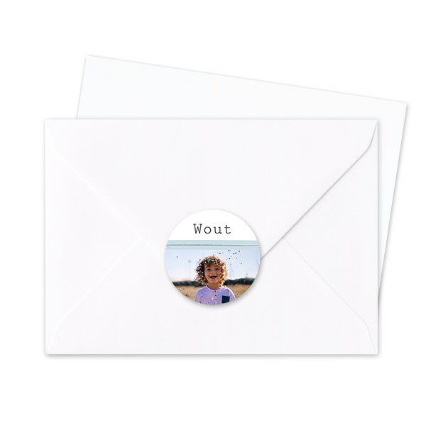 Envelop stickers Rond - Set van 24