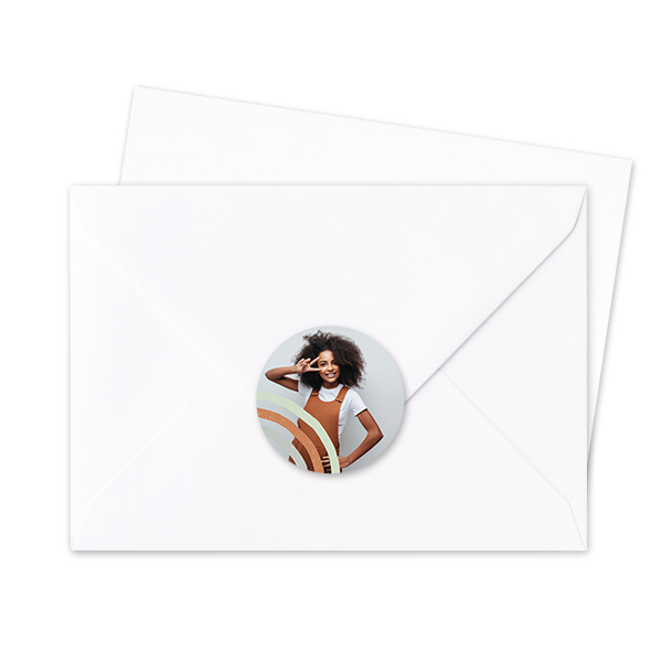 Envelop stickers Rond - Set van 24