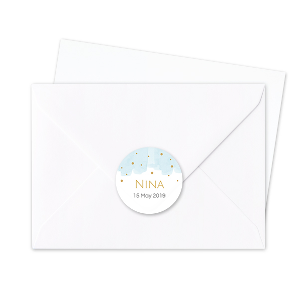 Envelop stickers Rond - Set van 24