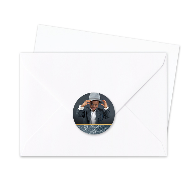 Kuvertklistermærke Rund - set of 24