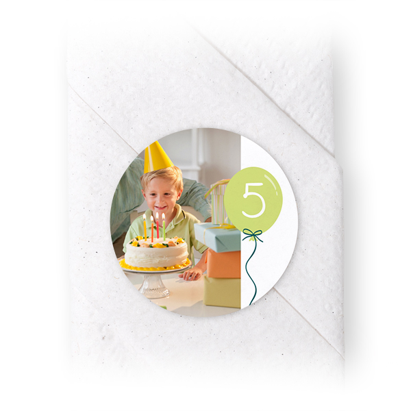 Stickers voor servetten Rond - Set van 24