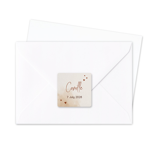 Seal Sticker Square - set of 24