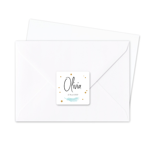 Seal Sticker Square - set of 24