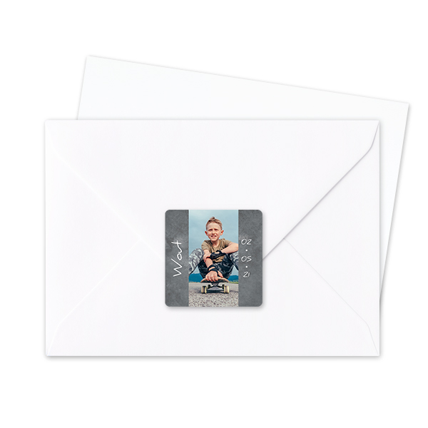 Envelop stickers Vierkant - Set van 24