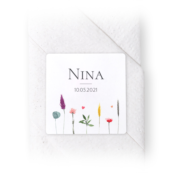 Napkin Stickers Square - set of 24