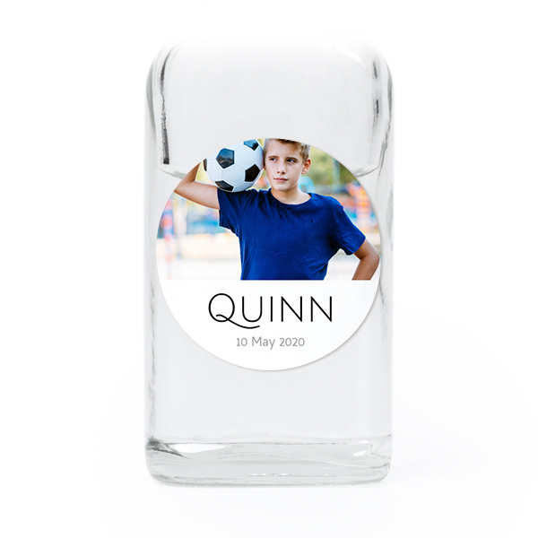 Mini Bottles with Round Stickers - Set of 12