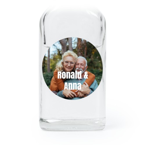 Mini flesjes met ronde sticker - set van 12