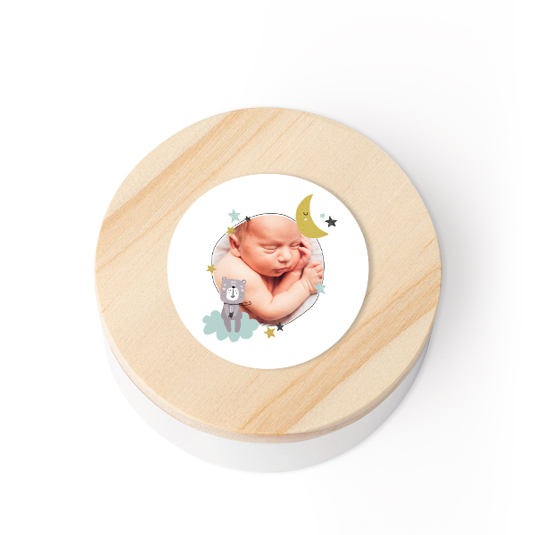 Tin box wooden lid sticker - set of 12 Tin box wooden lid sticker - set of 12