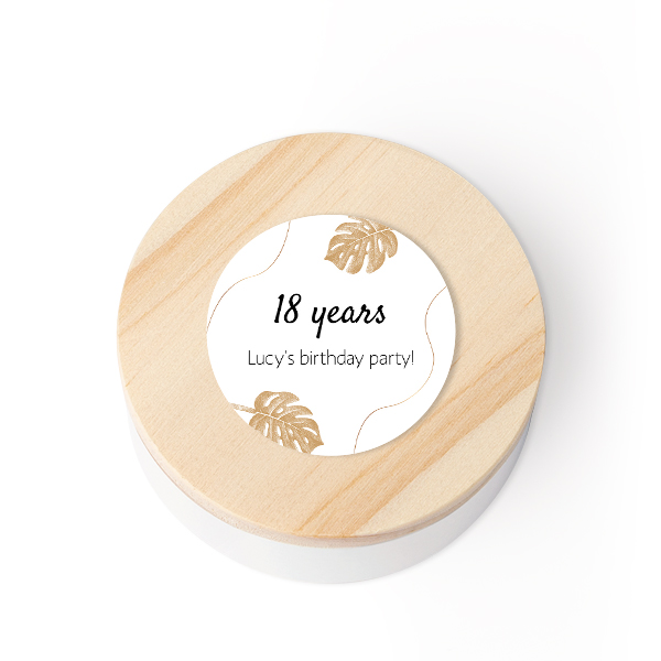 Tin box wooden lid sticker - set of 12 Tin box wooden lid sticker - set of 12