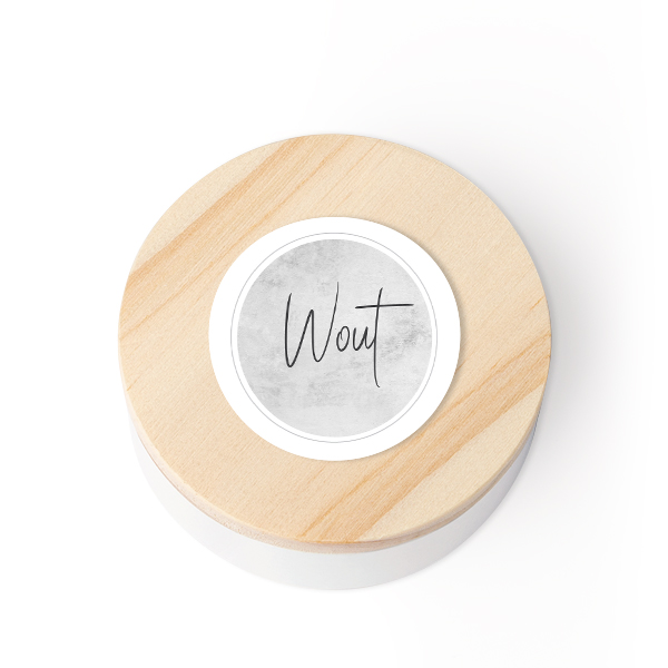 Tin box wooden lid sticker - set of 12 Tin box wooden lid sticker - set of 12