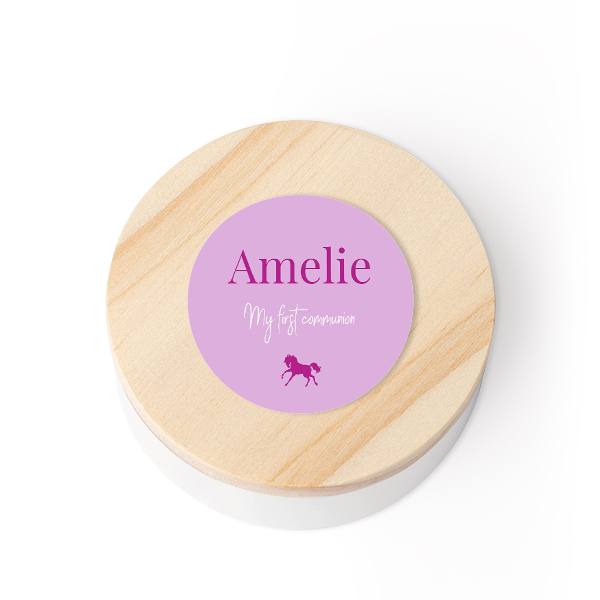 Tin box wooden lid sticker - set of 12 Tin box wooden lid sticker - set of 12