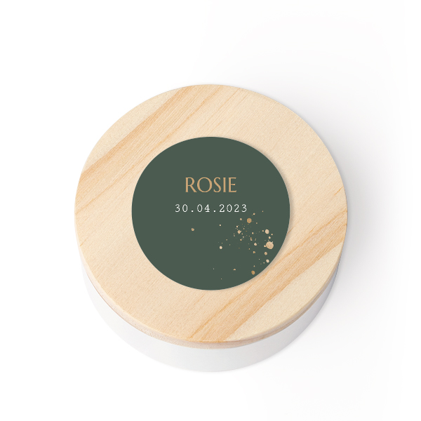 Tin box wooden lid sticker - set of 12 Tin box wooden lid sticker - set of 12