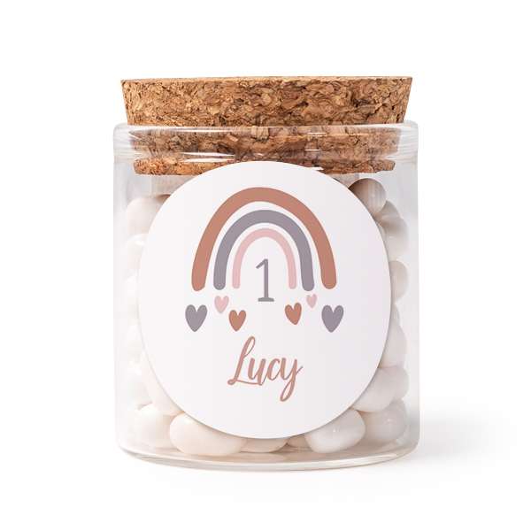 Mini bocal avec stickers rond (lot de 12) Mini bocal avec stickers rond (lot de 12)