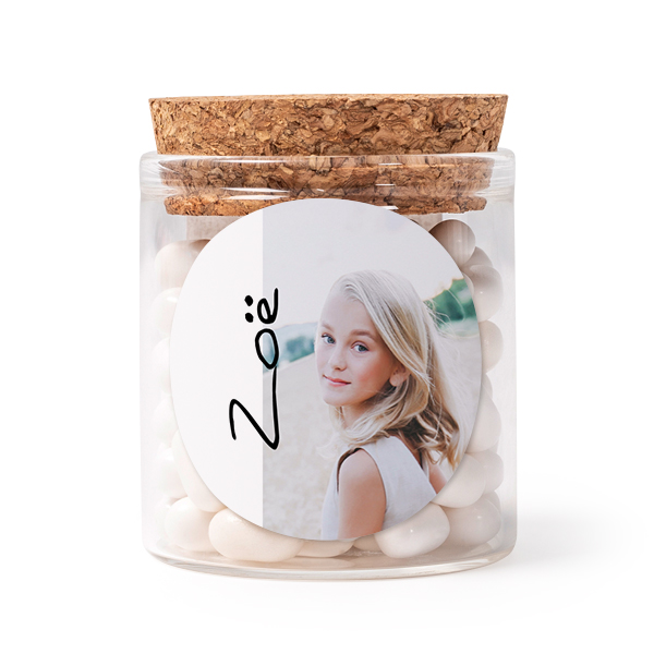 Mini bocal avec stickers rond (lot de 12) Mini bocal avec stickers rond (lot de 12)