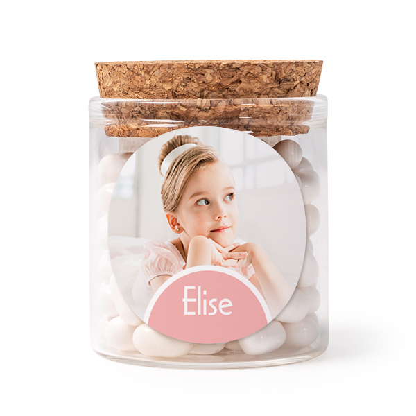 Mini bocal avec stickers rond (lot de 12) Mini bocal avec stickers rond (lot de 12)
