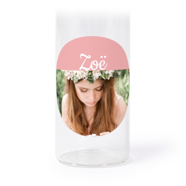 Glazen buisjes met ronde stickers - set van 12