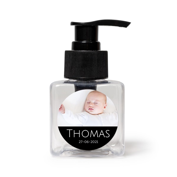Mini Soap Dispenser Black Round (Set of 12)