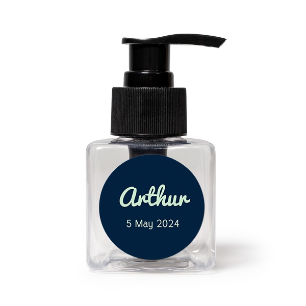 Mini Soap Dispenser Black Round (Set of 12)