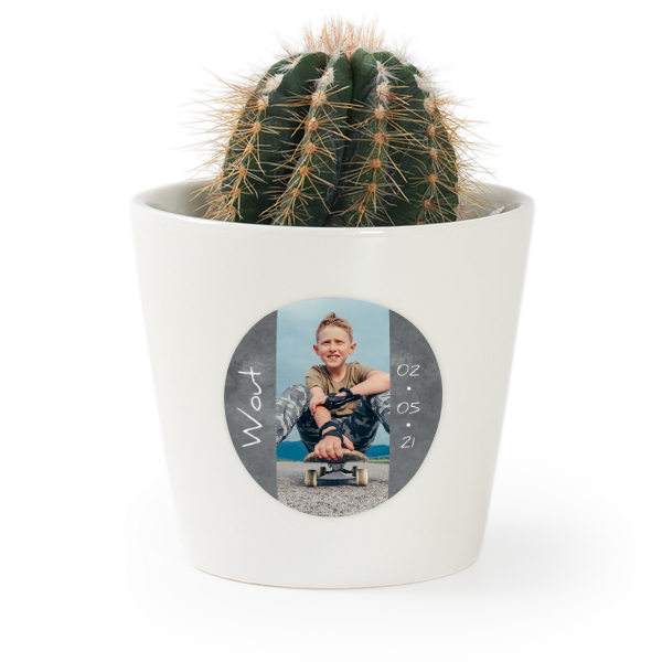 Bloempot met sticker - set van 12