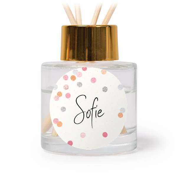 Diffuser med duftpinde Guld Rund - 12 stk