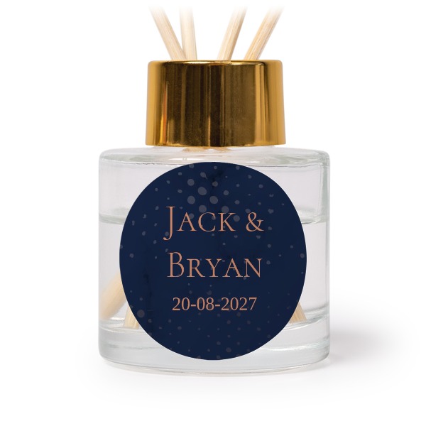 Diffuseur de parfum de maison Doré Rond (lot de 12)