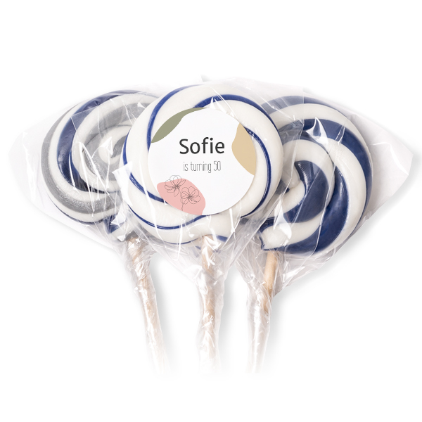 Lollipops Blue - set of 12