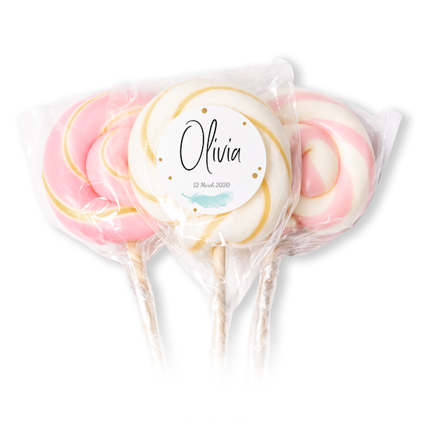 Lollipops Pink - set of 12