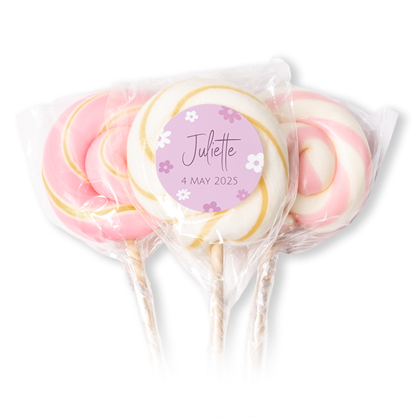 Sucettes roses (lot de 12) Sucettes roses (lot de 12)